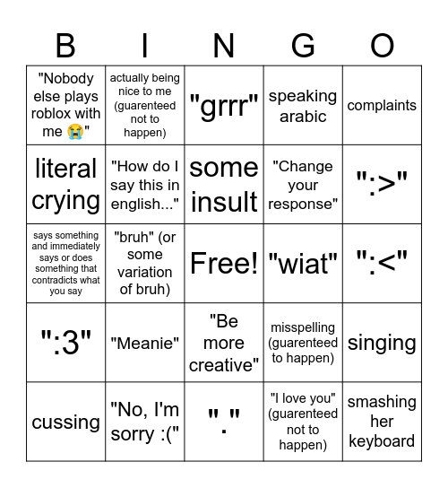 Tulips are better than one Bingo Card