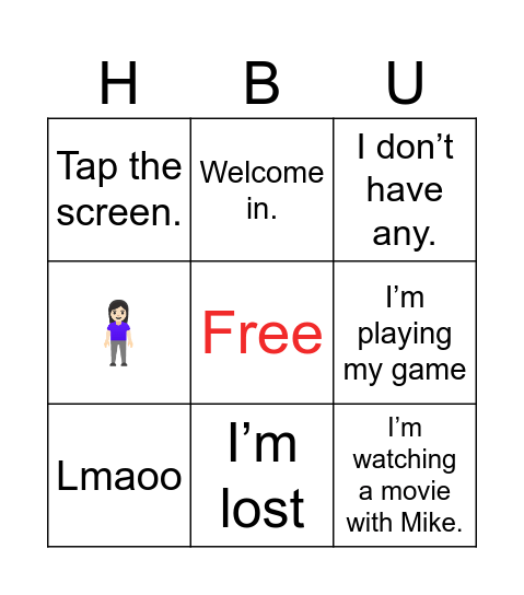 Lingo By Lauren Bingo Card
