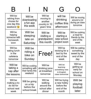 Find someone who... Bingo Card
