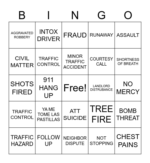 BPD-2025 Bingo Card