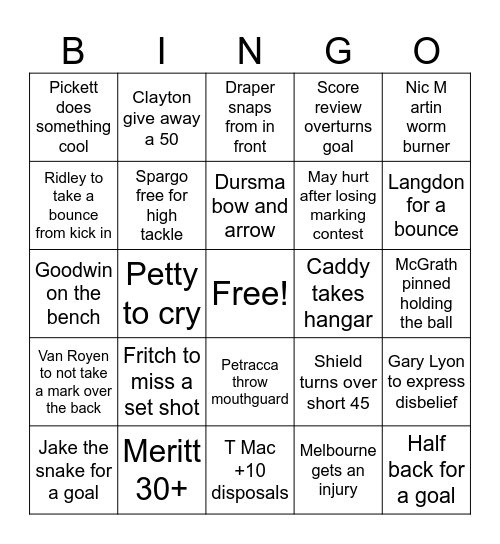 Idiot Bingo Card