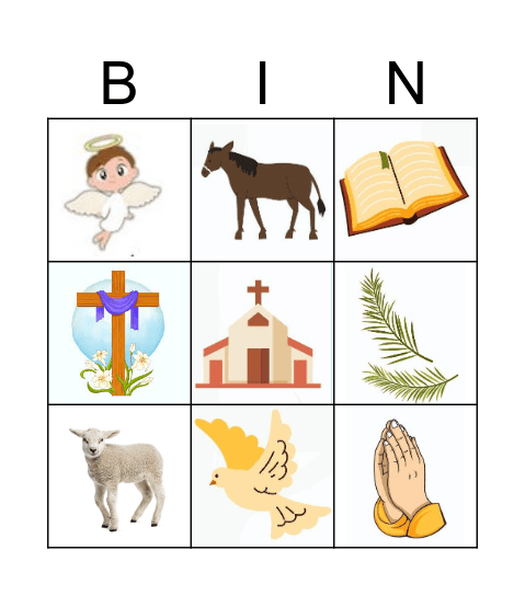 KKids Easter Bingo Card