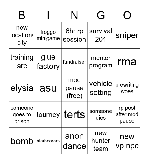 s3 bingo Card