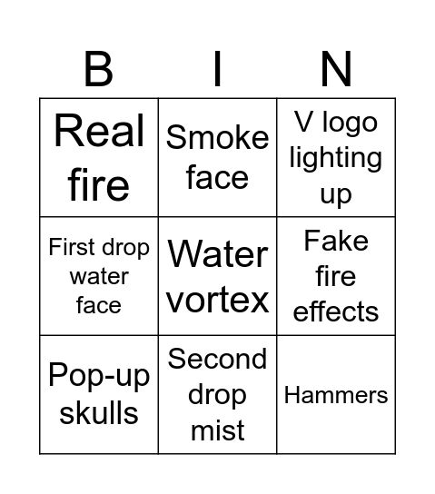 “Reimagined” Valhalla Bingo (Round 1) Bingo Card