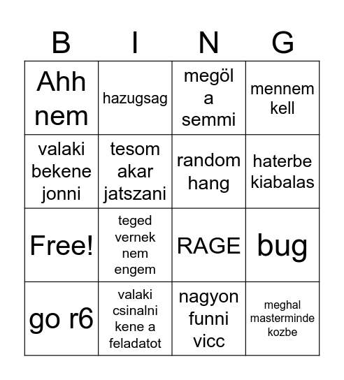 david bingo Card