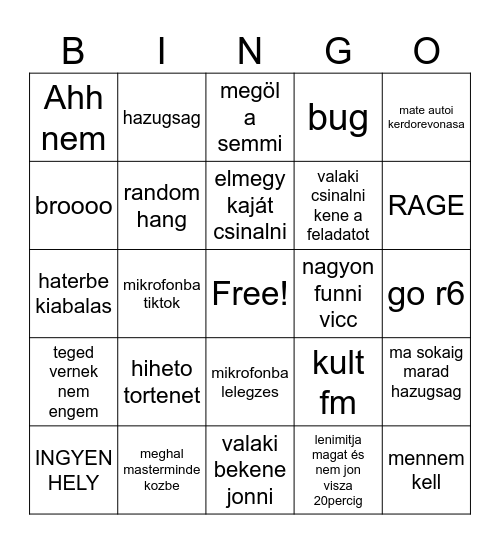 david bingo Card