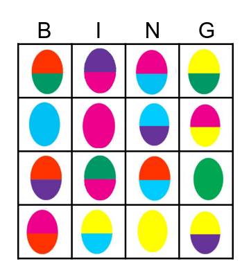 EASTER EGG Bingo Card