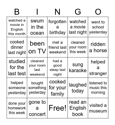 Bingo Card