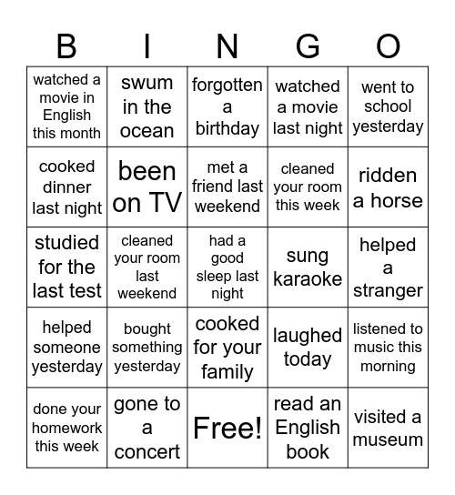 Bingo Card