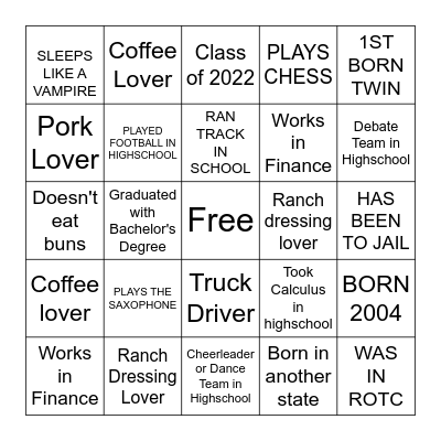 Happy 21st Birthday Bingo Card