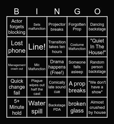 Tech Week Bingo! Bingo Card