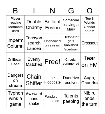 FRENCH OPEN BINGO Card