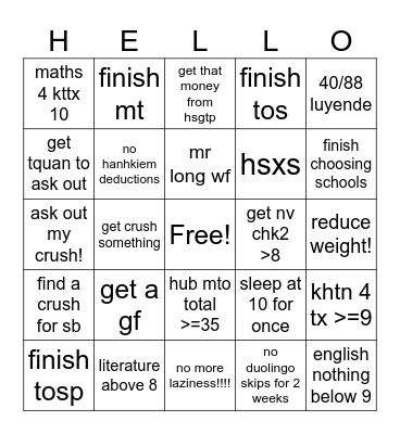 MONTHLY BINGOOOOO [APRIL] Bingo Card