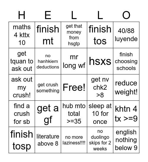 MONTHLY BINGOOOOO [APRIL] Bingo Card