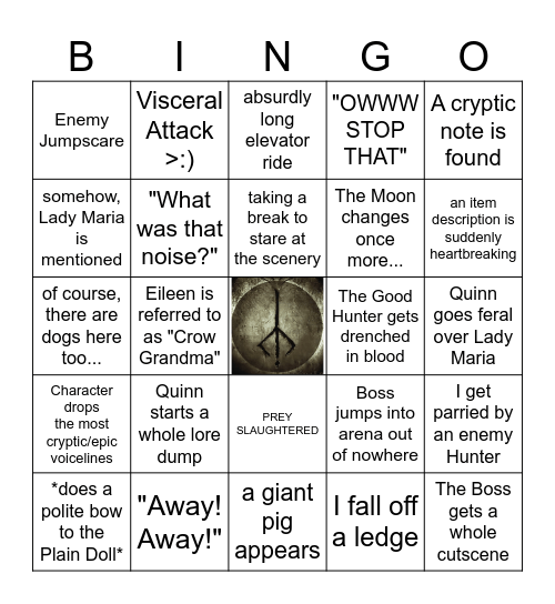 BLOODBORNE Bingo Card