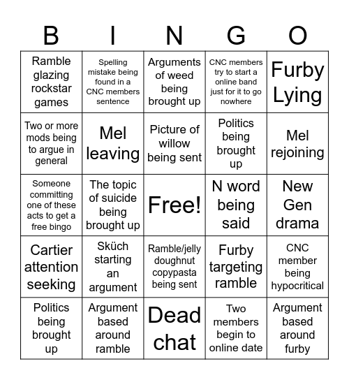 Cool nirvana club Bingo Card