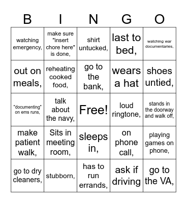 Jmonie Bingo Card