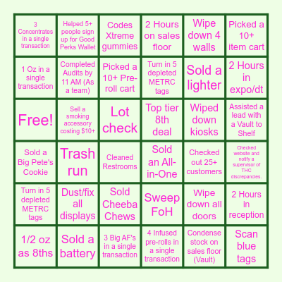 It's a Good Day For Bingo! Bingo Card