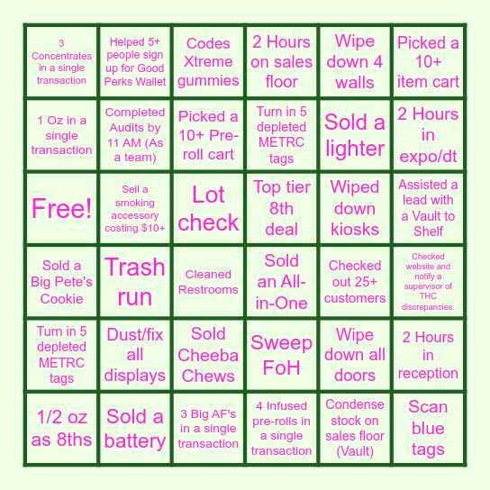 It's a Good Day For Bingo! Bingo Card