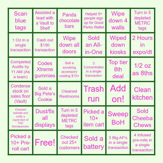 It's a Good Day For Bingo! Bingo Card