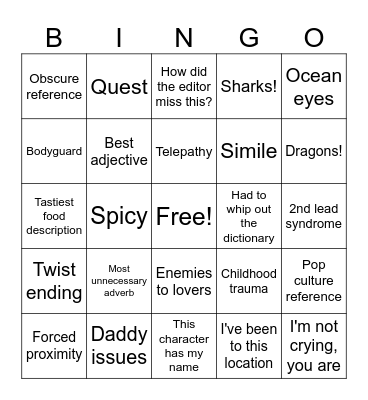 Book Club! Bingo Card