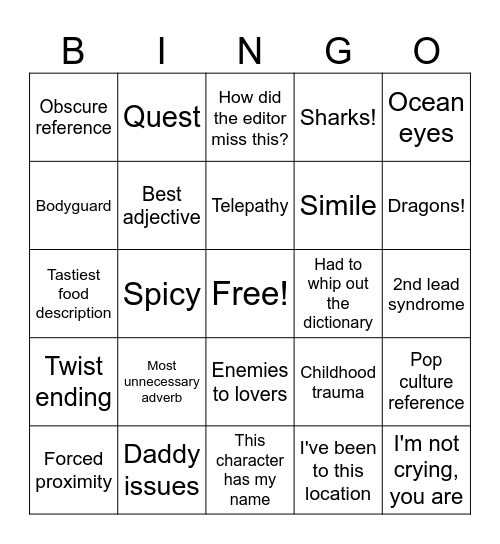 Book Club! Bingo Card