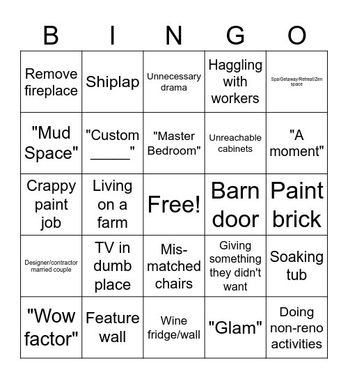 DIY BINGO Card