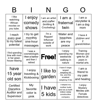Magnolia- Getting to Know You! Bingo Card