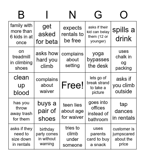 Contact BIngo Card