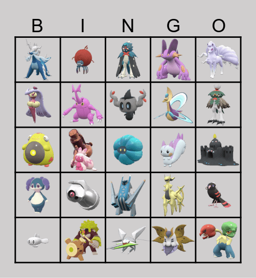 Shiny 2025 Bingo Card