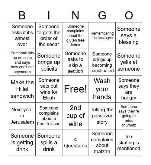 Sedar Bingo! Bingo Card
