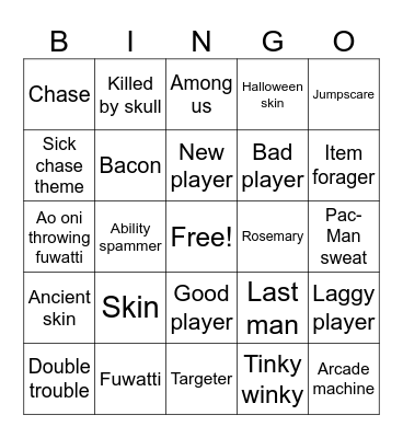 Pillar chase 2 bingo Card