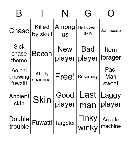 Pillar chase 2 bingo Card
