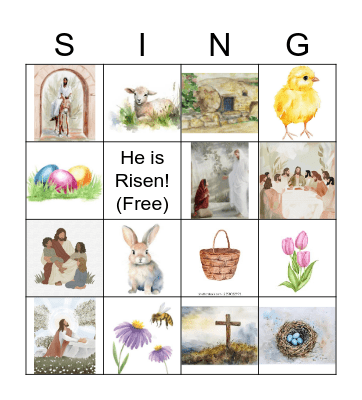 Easter  Singo Bingo Card