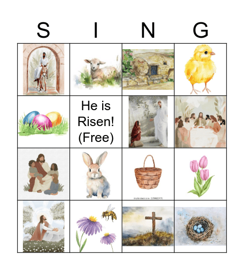 Easter  Singo Bingo Card