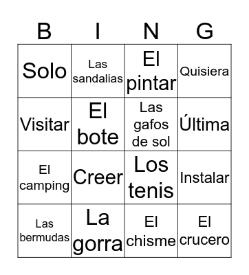 Bingo Card