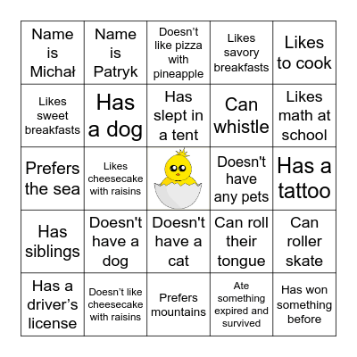 ISS Easter Bingo : ) Bingo Card