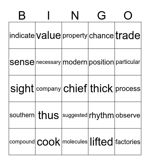 Kerby Bingo Card