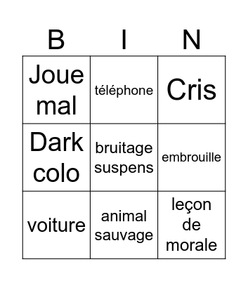 Préshot 1ere Bingo Card