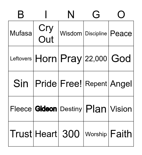 Leftovers Bingo Card