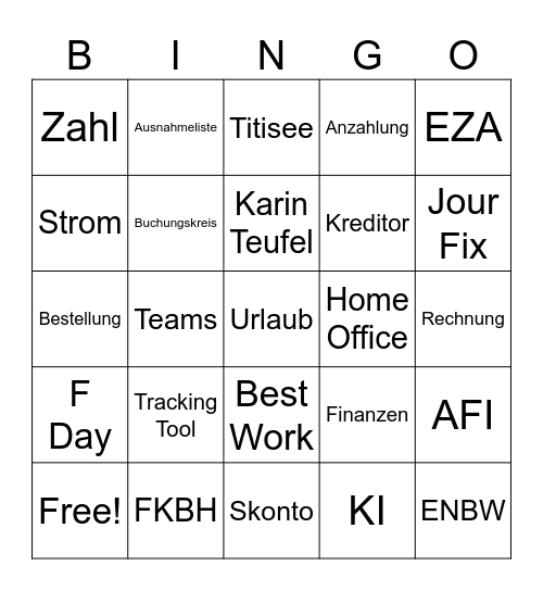 who knows Bingo Card