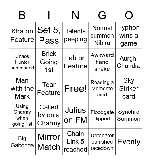 FRENCH OPEN BINGO NR. 2 Bingo Card