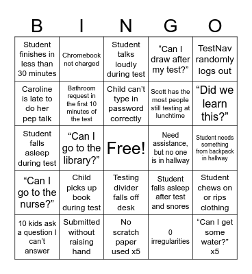 SOL Bingo Card
