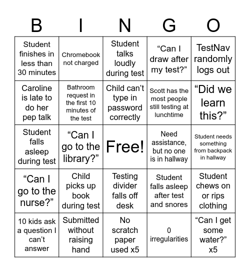 SOL Bingo Card