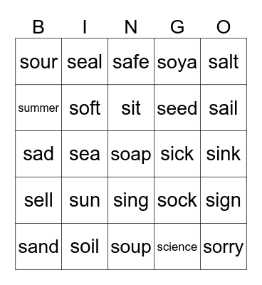 Bingo Card