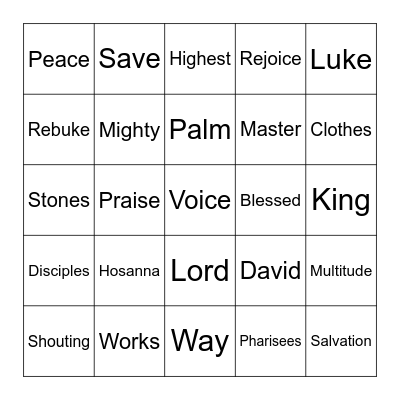 4.13.25_Luke 19 Bingo Card