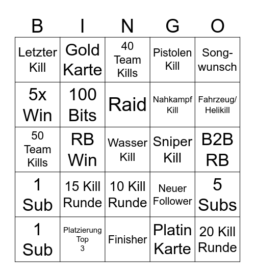 Squ´s Bingo Card