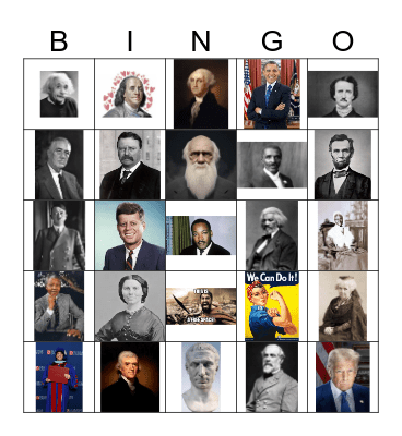 Famous FACES Bingo Card