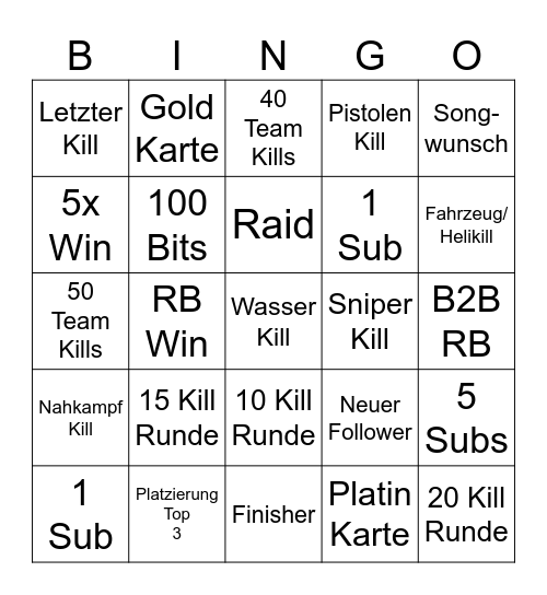 Squ´s Bingo Card