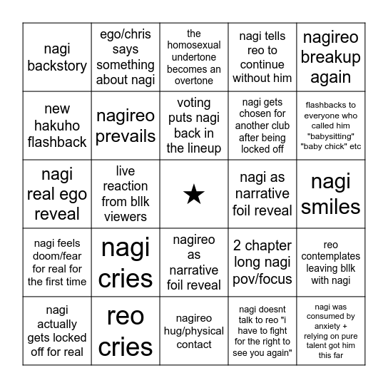 ch 299/300 Bingo Card